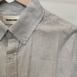 Taylor Stitch Men's Striped Shirt - Black and White